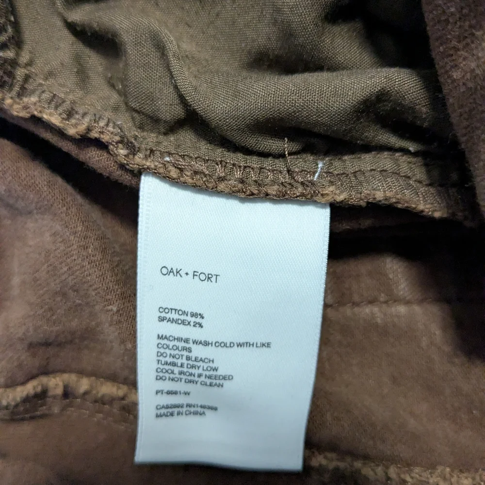 OAK + FORT Wide Leg Brown Jeans - medium 98% cotton - Picture 5 of 11